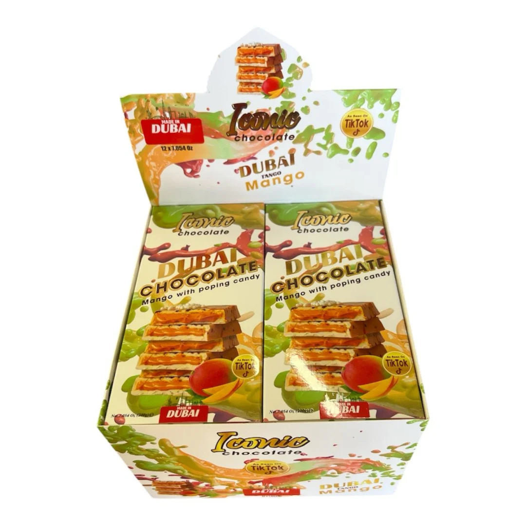 Tango Mango Chocolate Box by Iconic Chocolate | Pack of 12 – 200g Bars