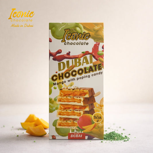 Tintin Treats Dubai Mango with Popping Candy Chocolate | Single 200g Bar