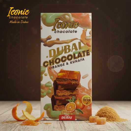 Tintin Treats Dubai Orange & Kunafa Chocolate | Single 200g Bar