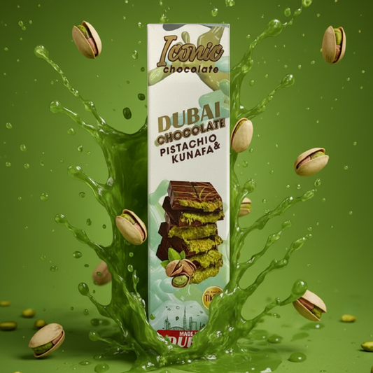 Tintin Treats Dubai Pistachio & Kunafa Chocolate Box | Pack of 24 - 50g Bars