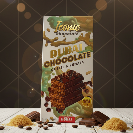 Tintin Treats Dubai Coffee & Kunafa Chocolate | Single 200g Bar